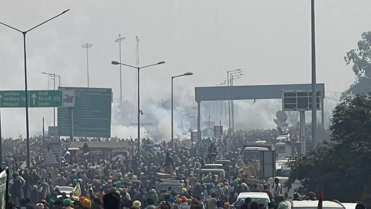 दिल्ली-एनसीआर सीमा पर किसानों का विरोध प्रदर्शन