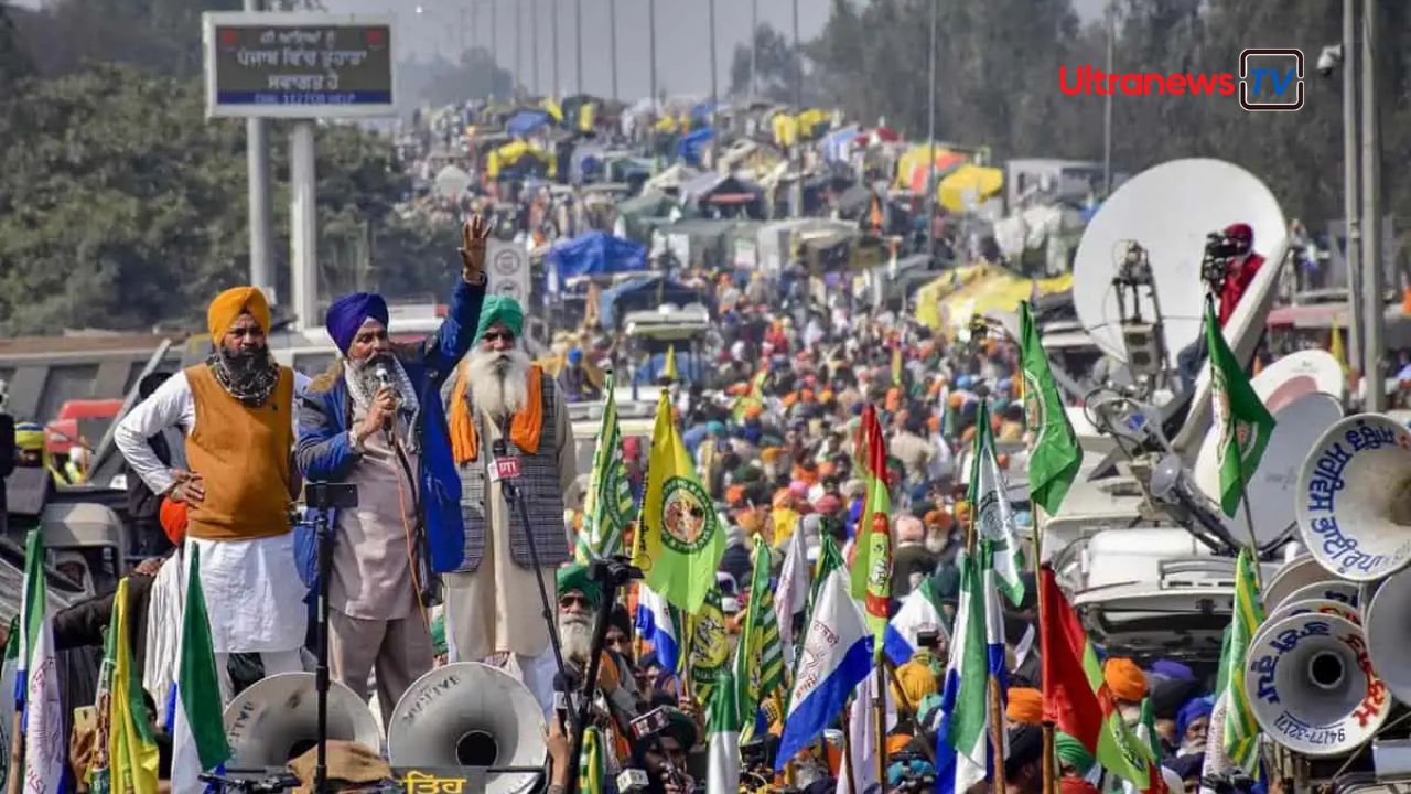 शंभू बॉर्डर पर किसानों का दिल्ली मार्च - Delhi march of farmers on Shambhu border