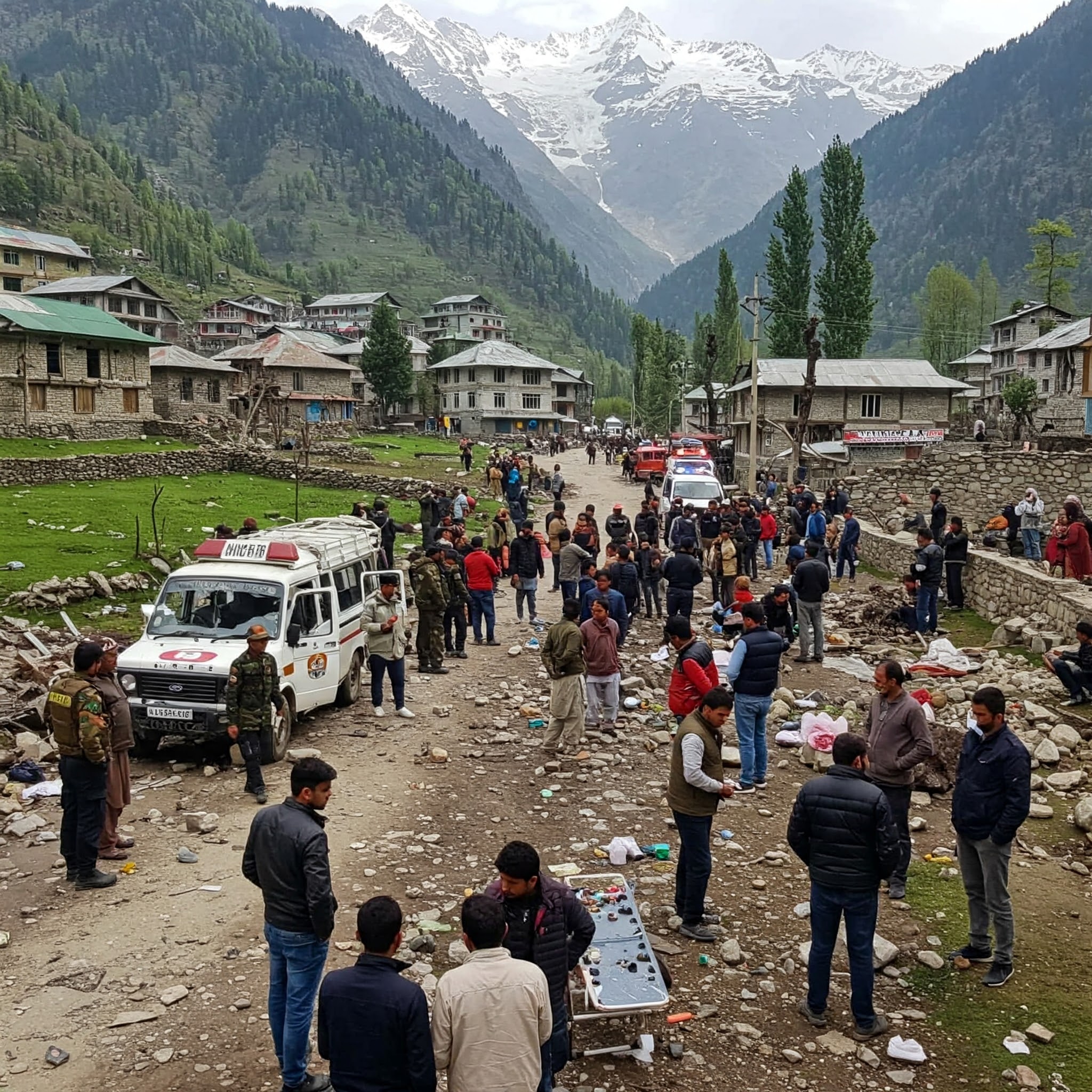 पहलगाम में आतंकी हमला, कई घायल, सुरक्षा बल सतर्क